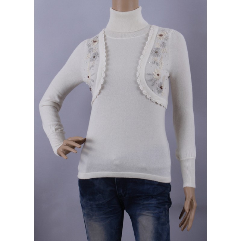 100%Cashmere Sweater Pullover Turtleneck Lady Winter Sweater  